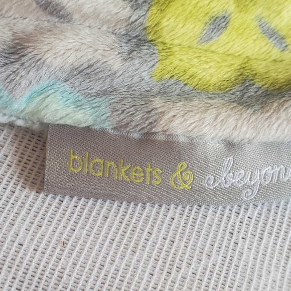 Blankets & Beyond Blue Gray Teddy Bear Plush Baby Security Lovey Grey Soft Toy - Picture 3 of 7